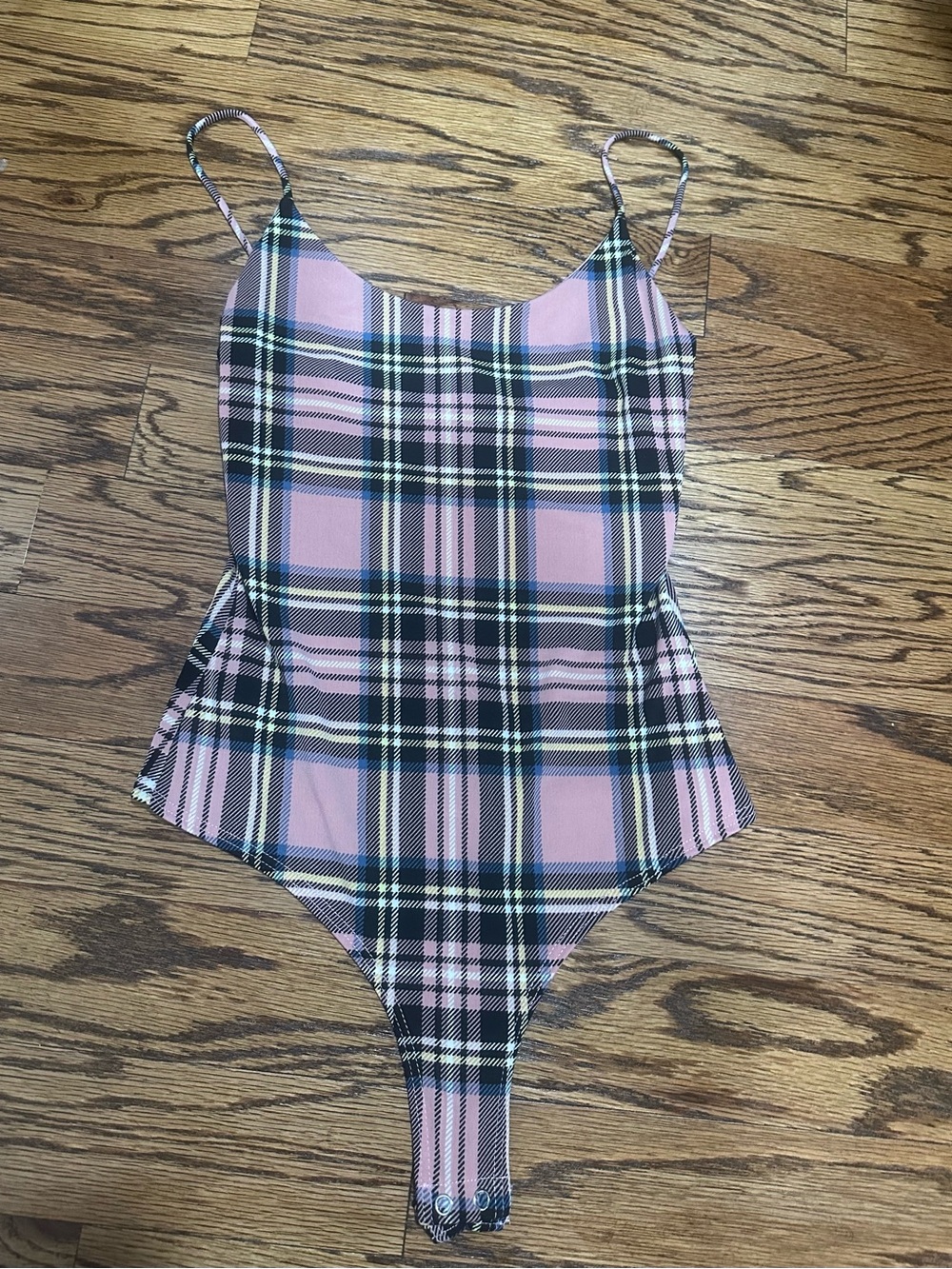 Lovely Day Pink Plaid Bodysuit